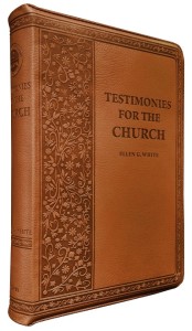 Testimonies for the Church Ellen G. White -  Brown  Leather cover with Zip