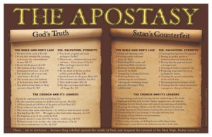POSTER The Apostasy (God's Word vs Satan's Counterfeits) 