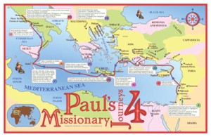 Journeys of Paul Map 4 POSTER