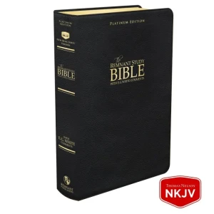 NKJ Black Leather Platinum Remnant Bible