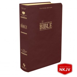 NKJ PLATINUM Edition Remnant Study Bible - Maroon